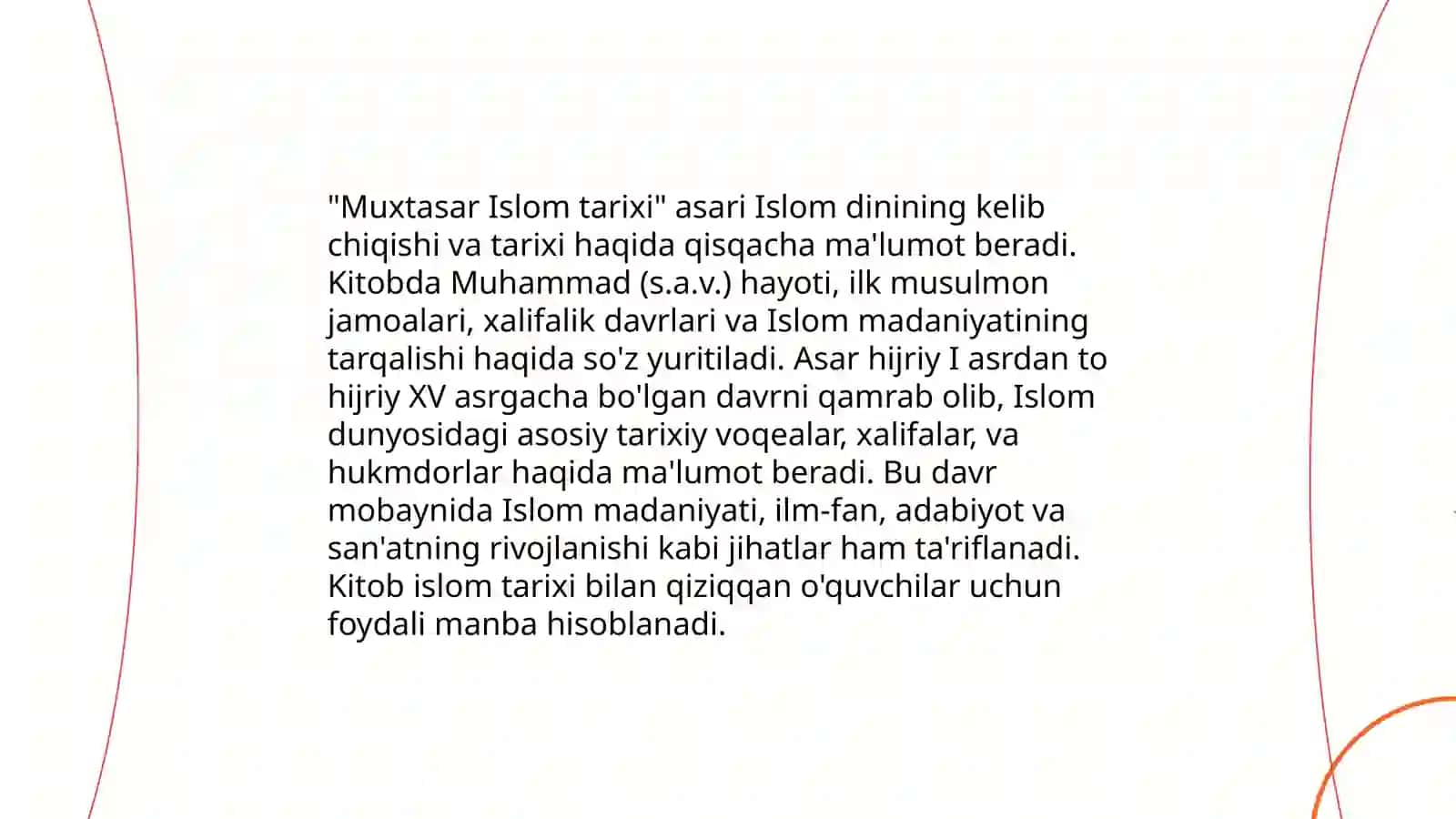 Abdurauf Fitratning muxtasar islom tarixi 4