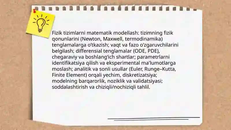 Amaliy masalalarni matematik modellash asoslari 4
