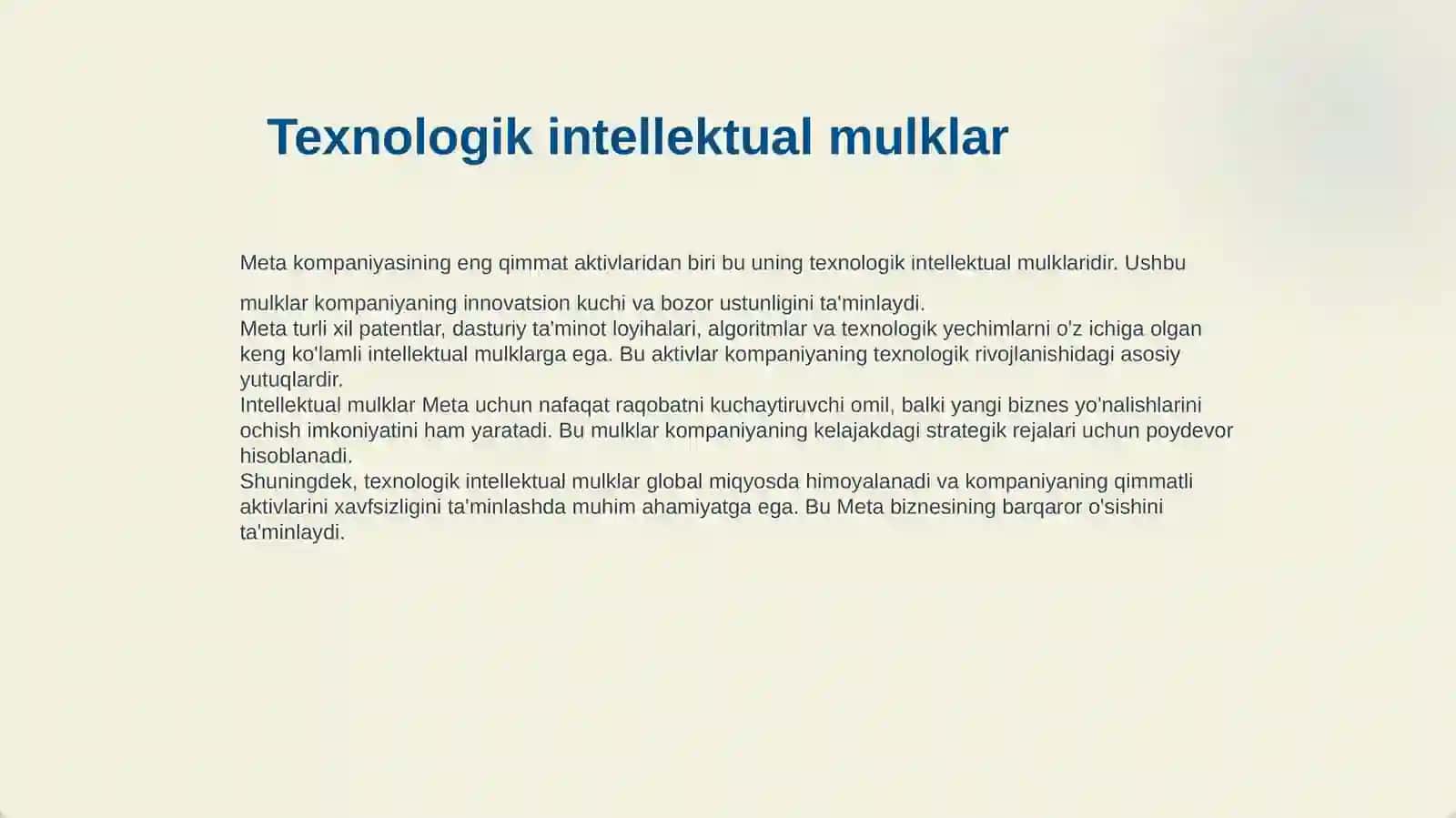 META KOMPANIYASI AKTIVLARI HAQIDA 4