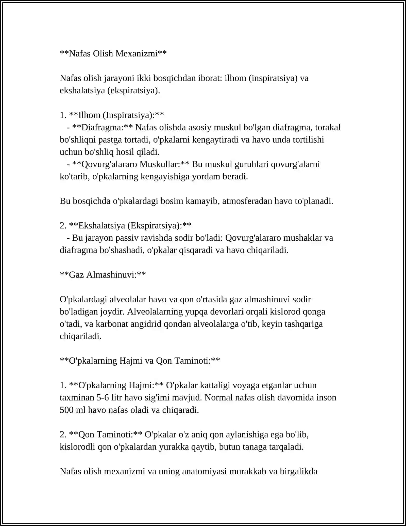 NAFAS OLISH MEXANIZMI 4
