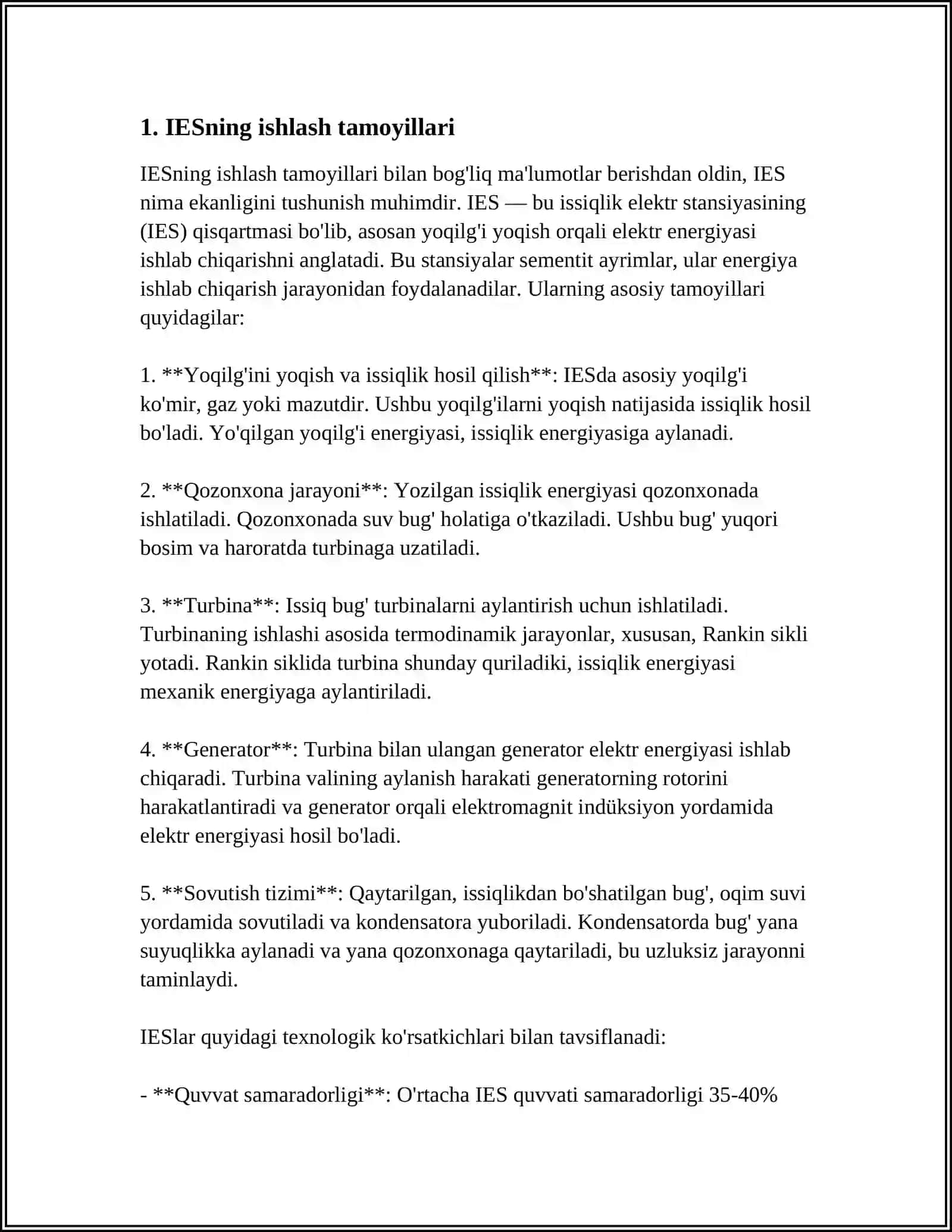 IES DA SUVNI DEAERATORSIZ SUVNI REGENERATIV QIZDIRISH CHIZMALARI 4