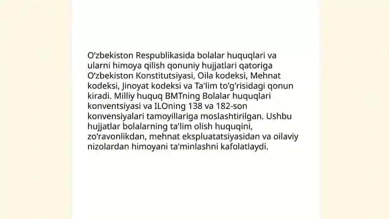 Oilada ta'lim va tarbiya jarayoni tashkil etishning huquqiy me'yoriy asoslari 4