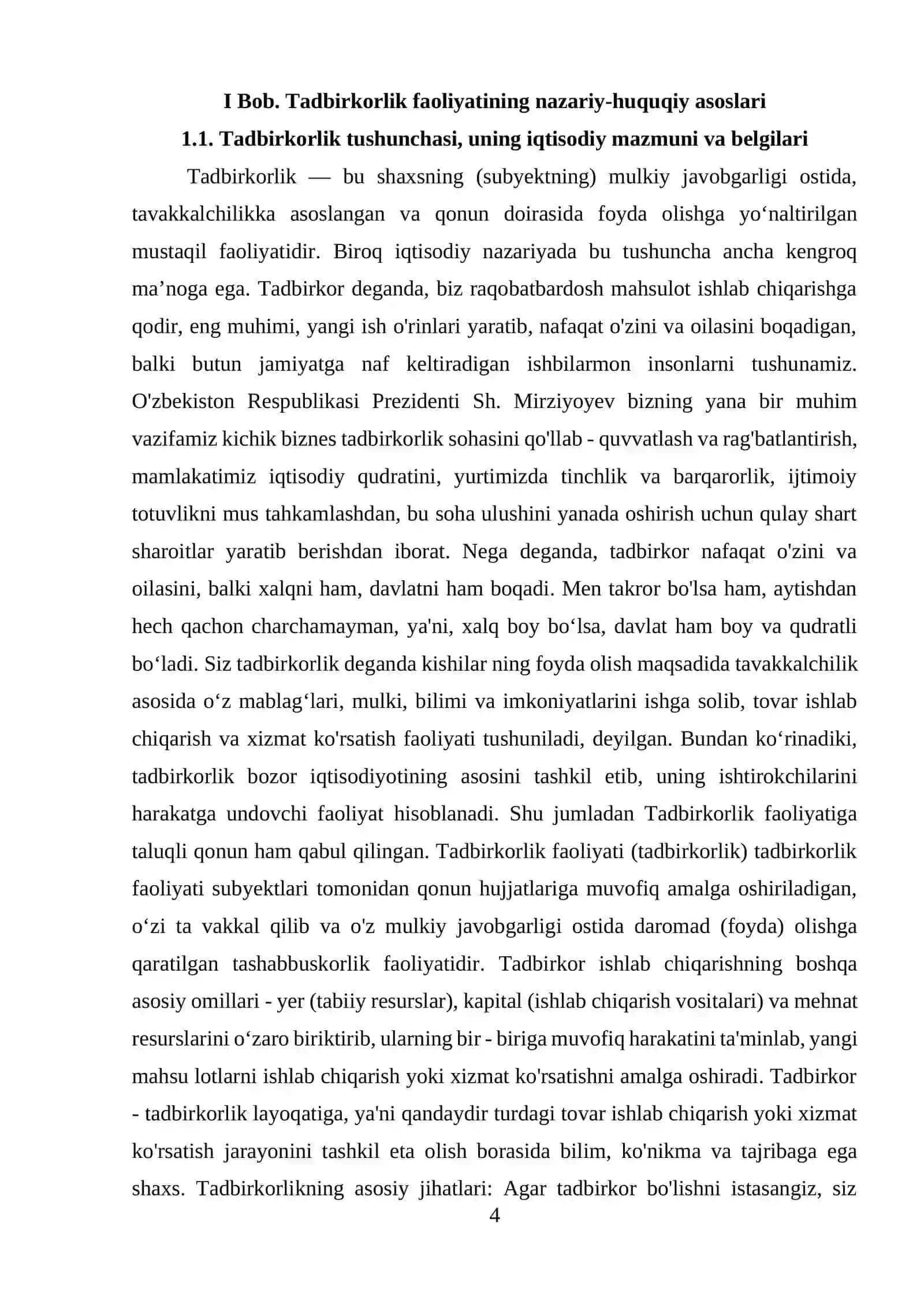 TADBIRKORLIK FAOLIYATINING SHAKLLARI 4
