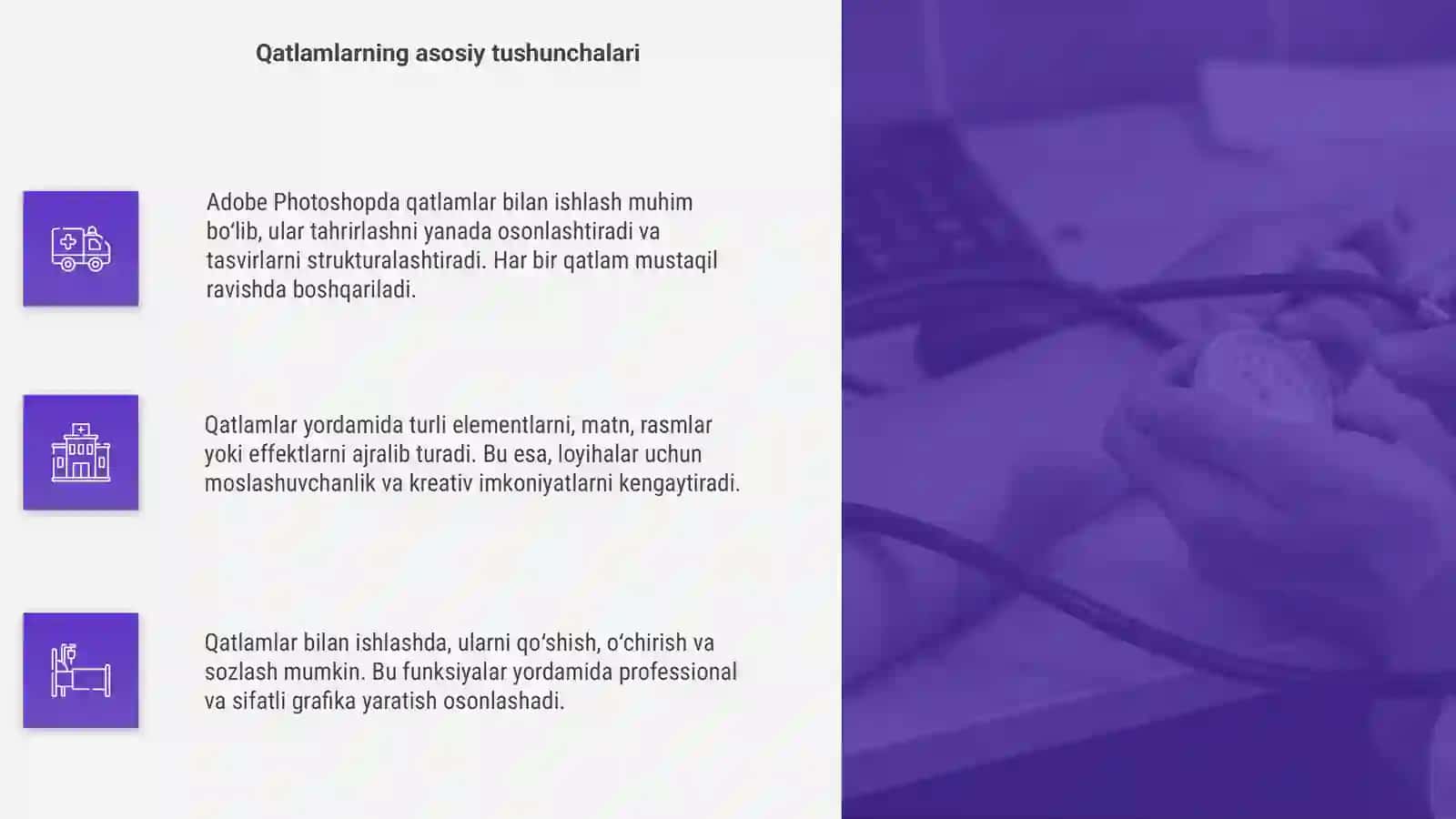 Adobe phatashopda qatlamlar (layers) bilan ishlash 4