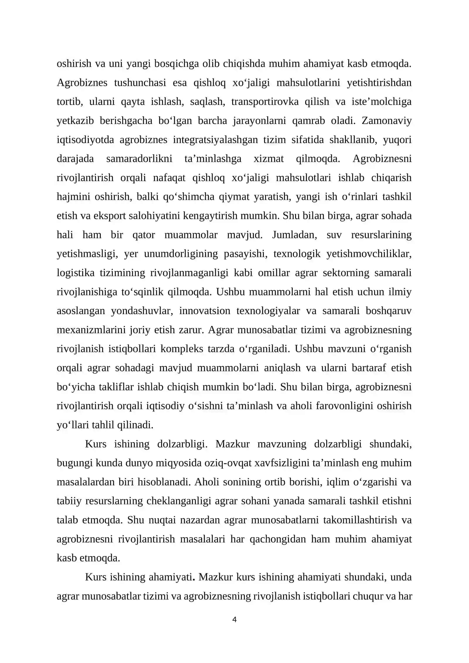 Agrar munosabatlar tizimi va agrobiznesning rivojlanish istiqbollari 4