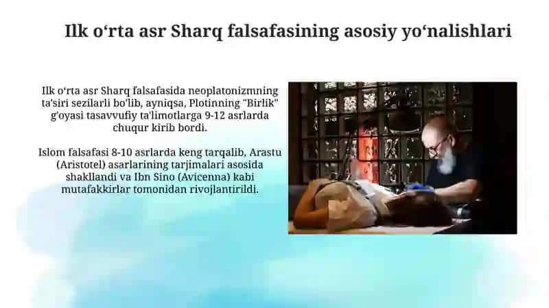 Ilk o'rta asr sharq falsafasi va uyg'onish davri 4
