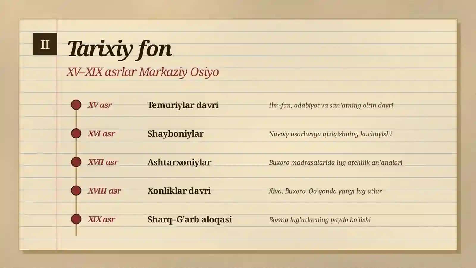 Lug'atchilik Tarixi XV — XIX asrlar o’rtasida 4