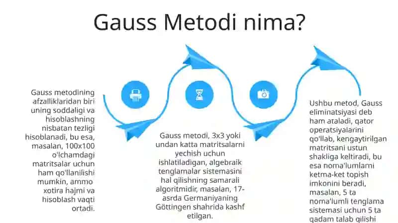 Gaus usuli va uning hususiyatlari 4