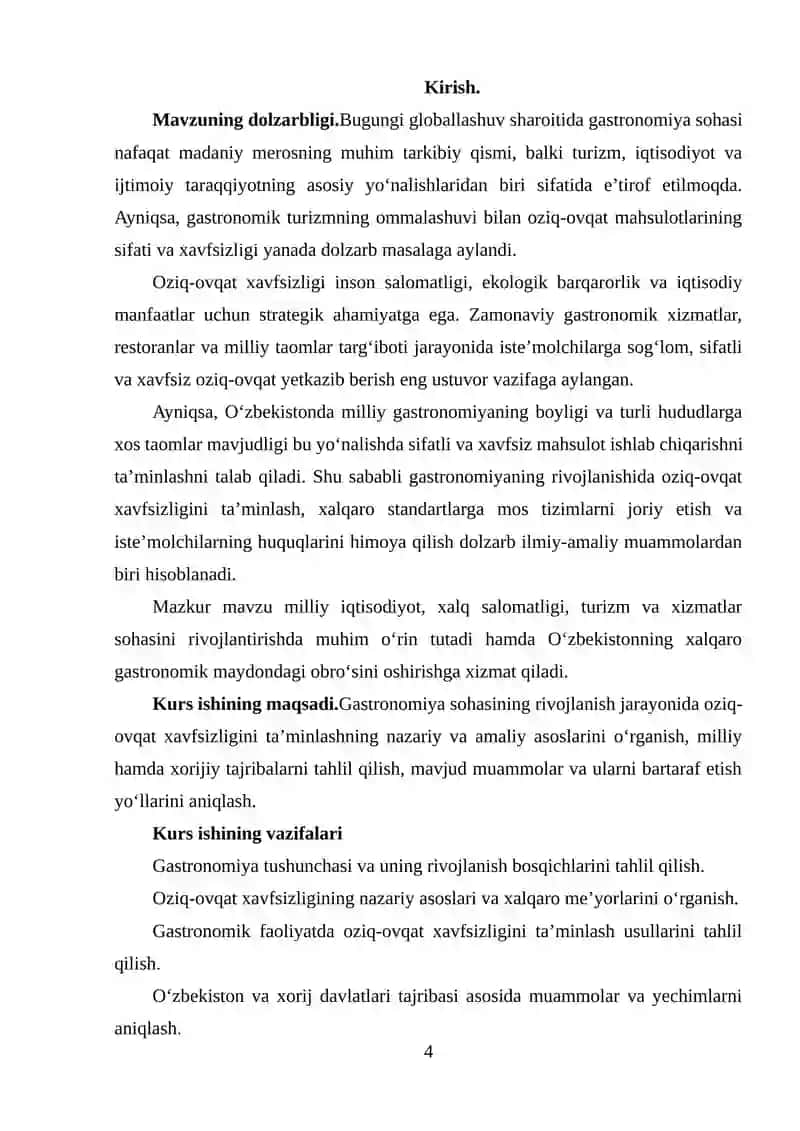 Gastronomiya rivojlanishida oziq-ovqat xavfsizligi 4