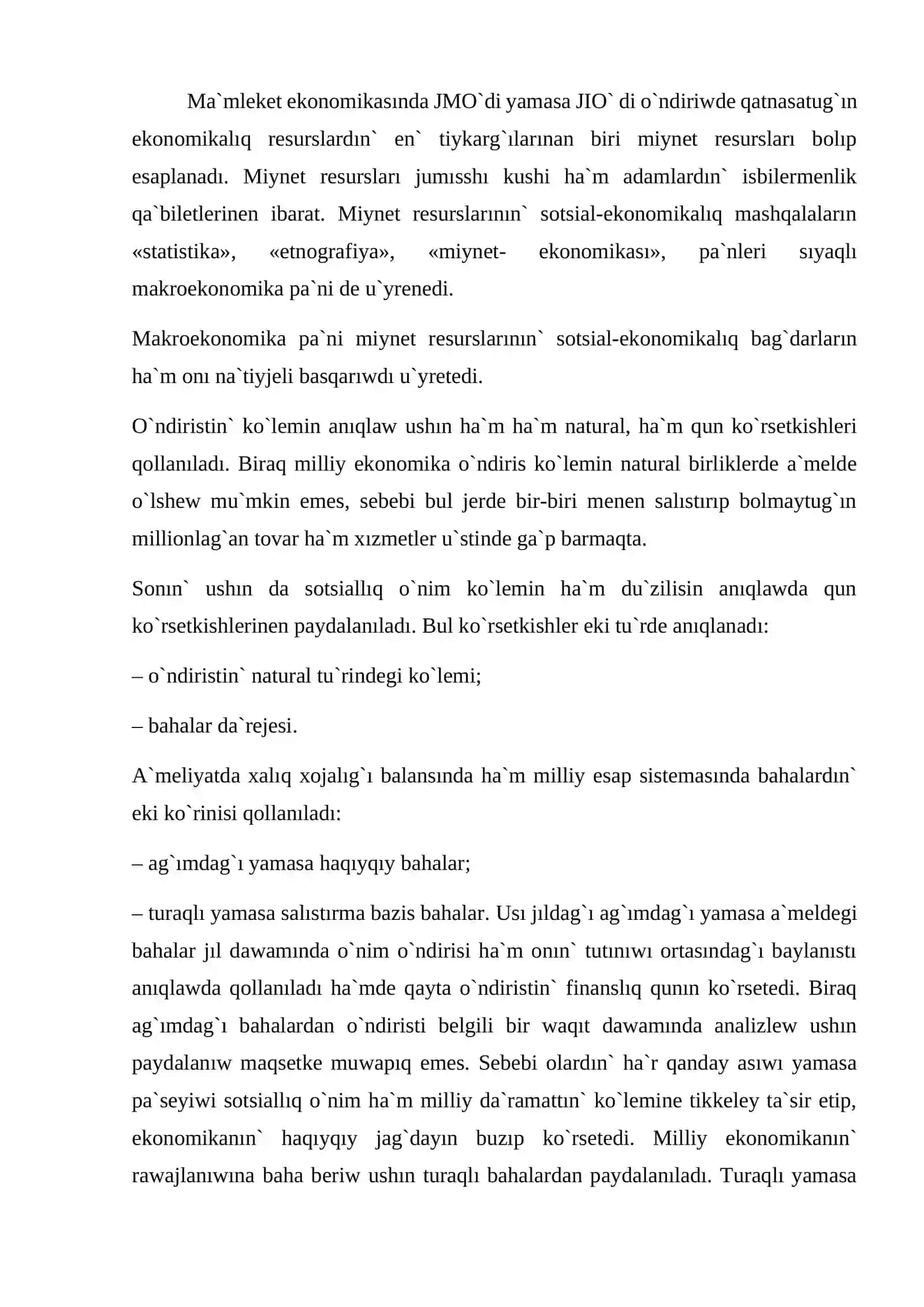 Ekonomikaliq terbelisler.Jumissizliq tu’rleri 4