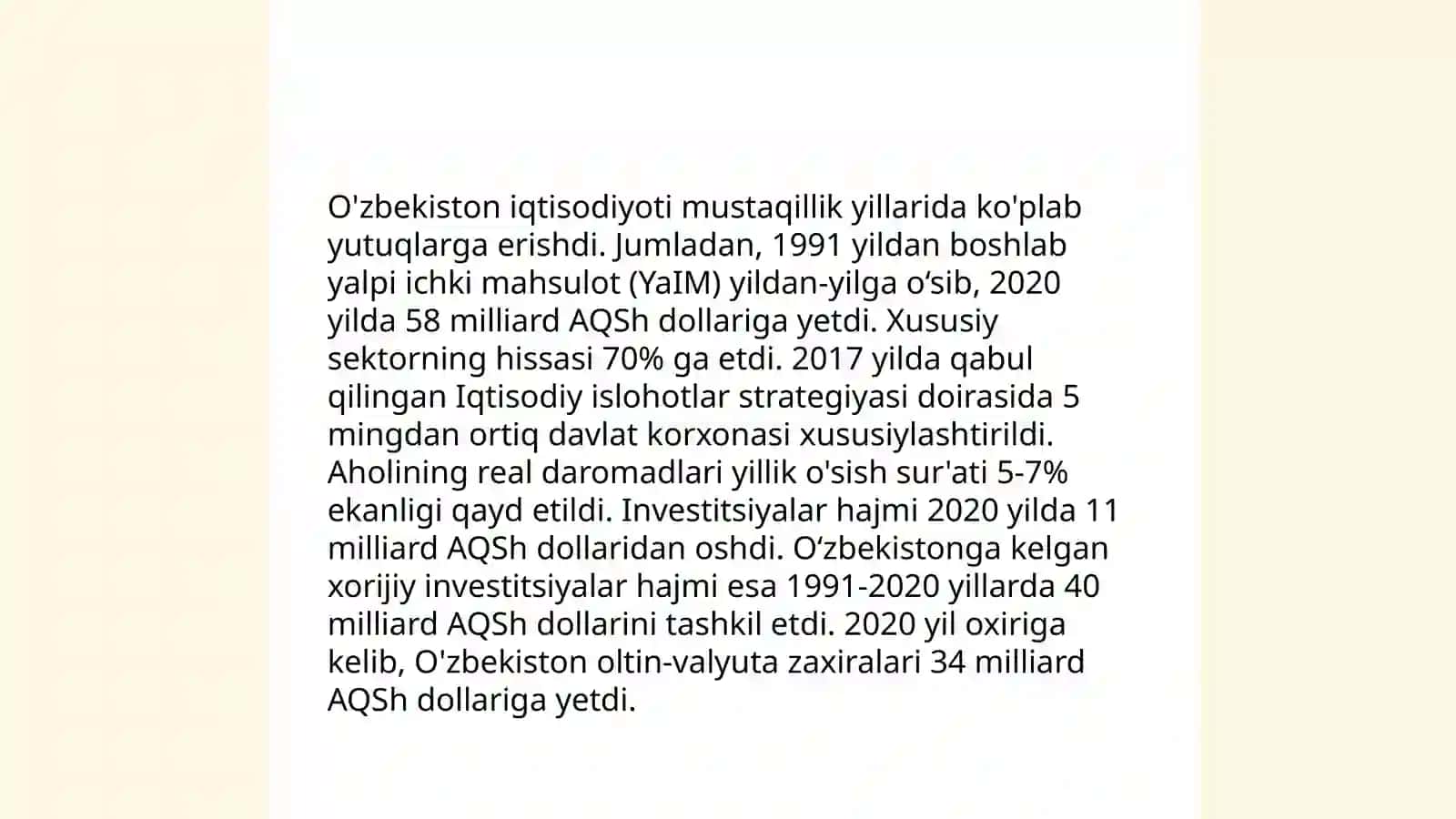 O'ZBEKISTONNING O‘ZIGА ХOS ISTIQLОL VА TАRАQQIYОT YО‘LI 4