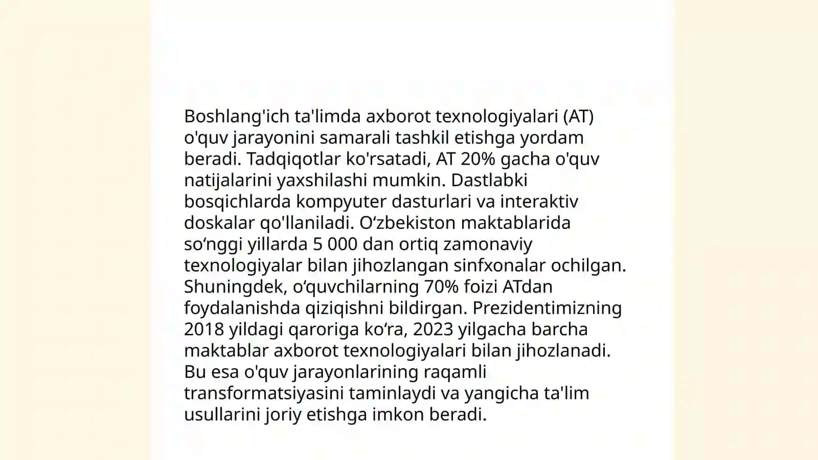Axborot komponentligi kasbiy tayyorgarligi 4