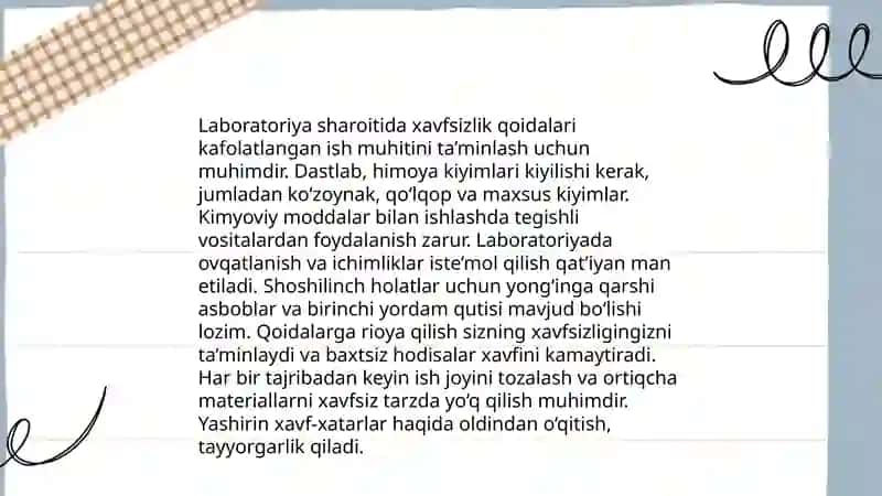 Biotexnologik jarayonlar,jixozlari va avtomatlashtirishda xavfsizlik qoidalari 4