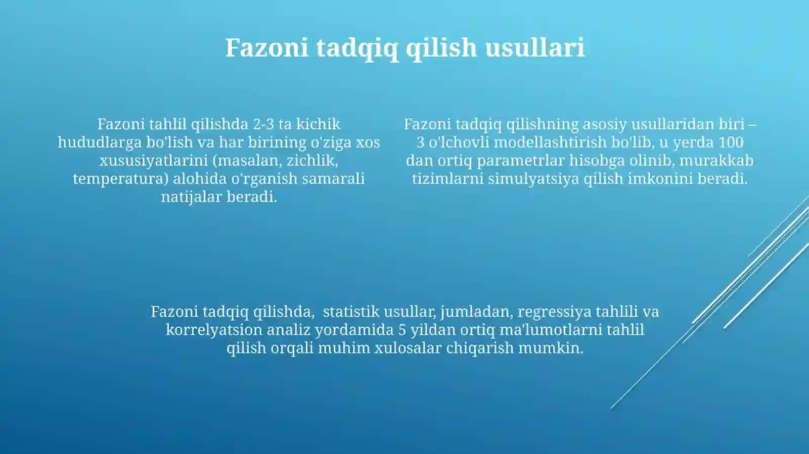 Fazoni idrok qilish 4