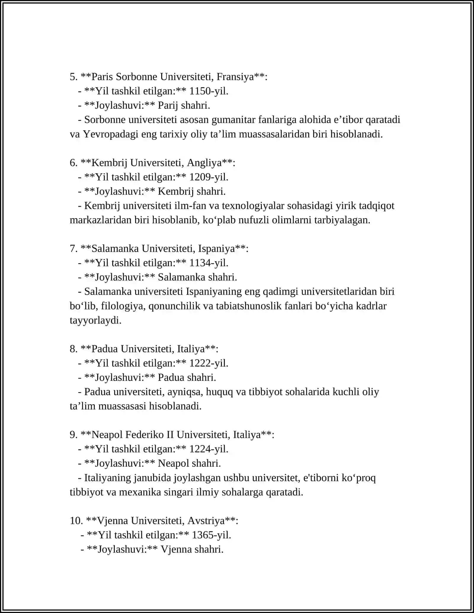 DUNYONING MASHHUR UNIVERSITETLARIDAN BIRI 4