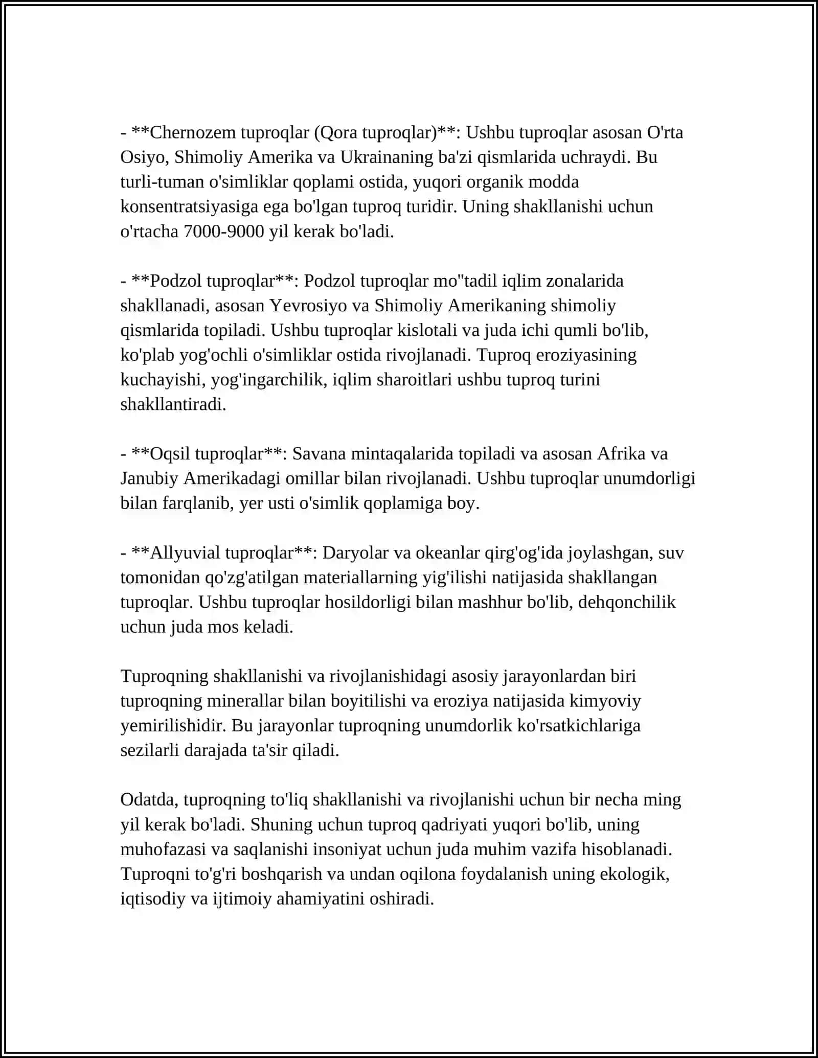 TUPROQLAR GEOGRAFIK TARQALISHINING ASOSIY QONUNIYATLARI 4