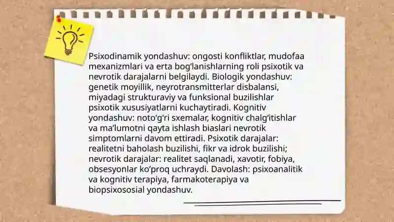 Shaxs taraqqqiyotining psixotik va nevrotik darajalari 4