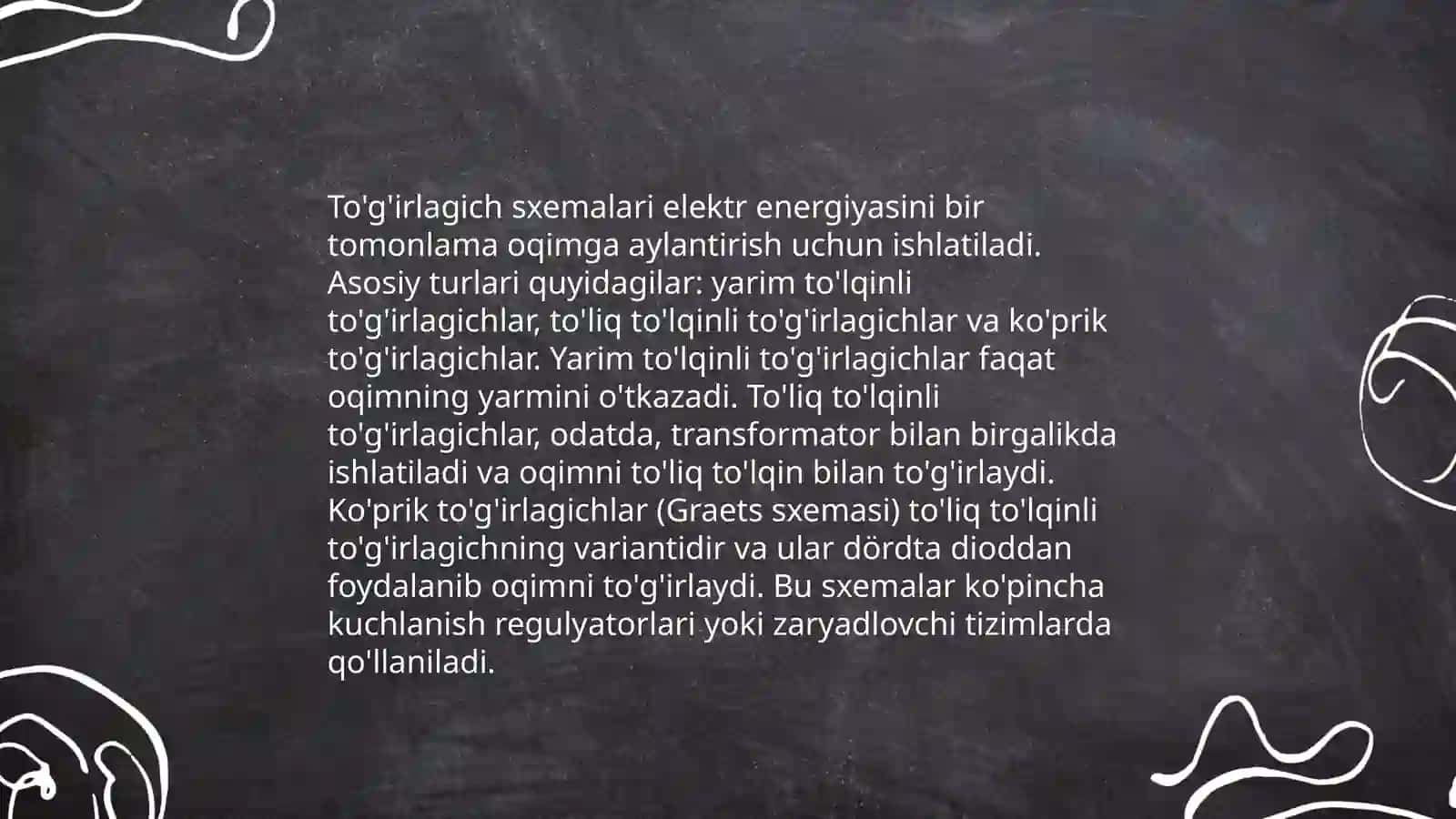 Uch fazali boshqariladigan to'g'irlagich sxemalari 4