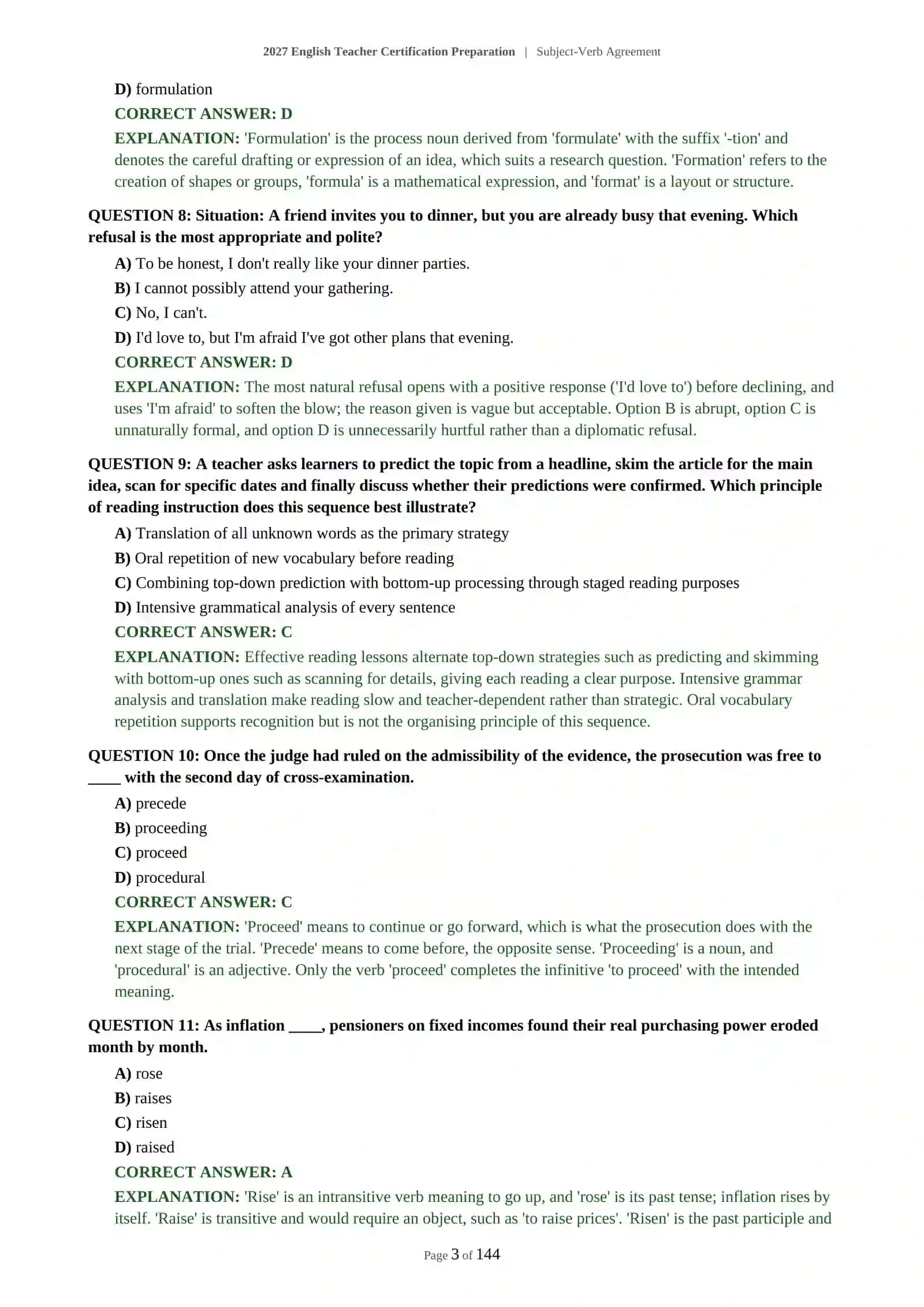 Subject-Verb Agreement Certification Prep 2027 4