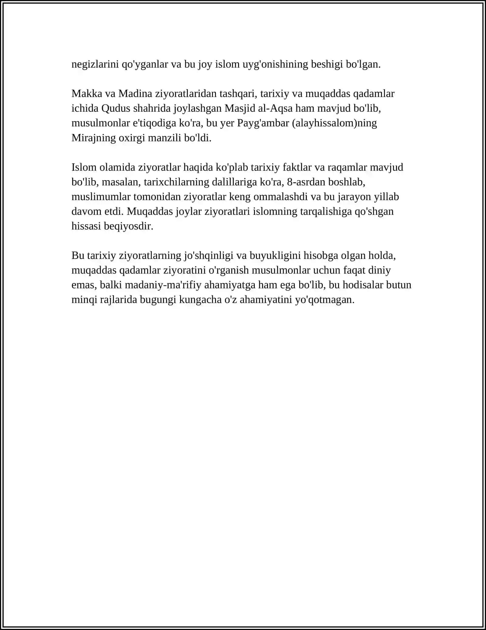 MEN YASHAYAKAN JOYDA MUQATAS QADAM JOY 4