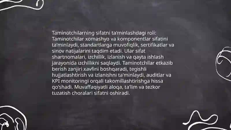 Taminotchilarning roli 4