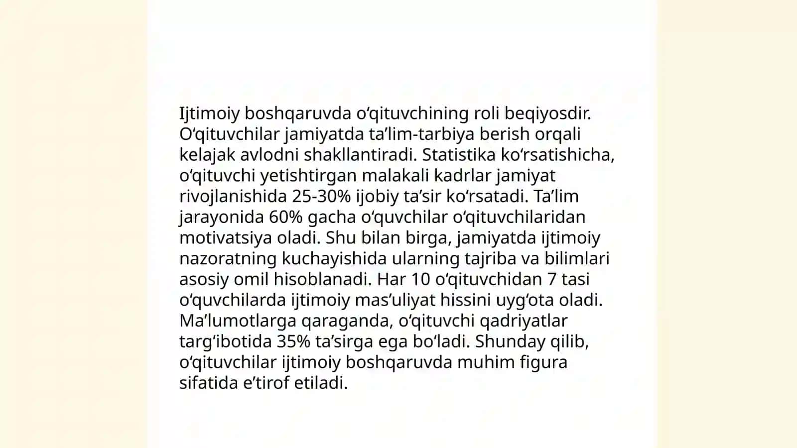 Òquv tarbiyaviy jarayonini boshqarish ijtimoiy boshqaruvning asosiy mohiyati 4