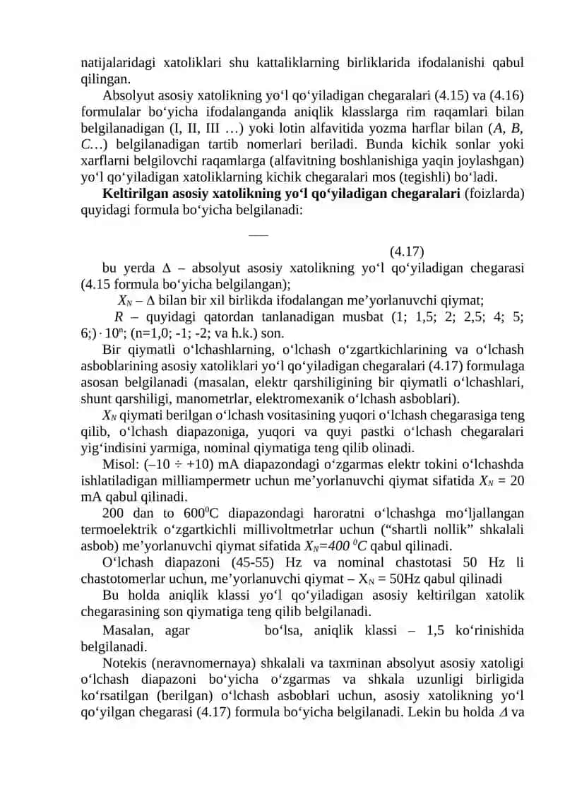 Oʻlchash vositalari 4