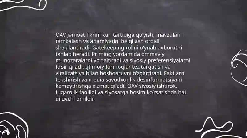 Ommaviy axborot vositalarining jamiyatdagi ahamiyati 4