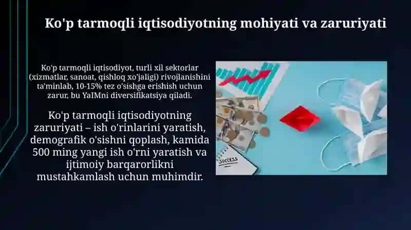 O'zbekistonda ko'p tarmoqli iqtisodiyotning shakllanishi 4