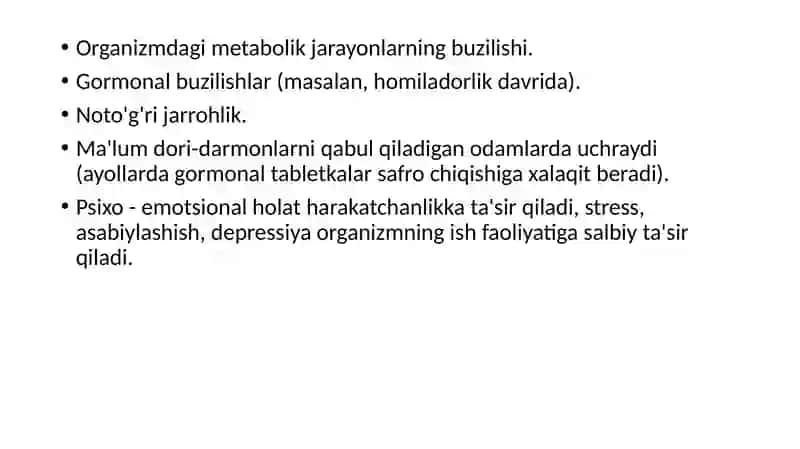 O't yo'llari diskineziyasi 4