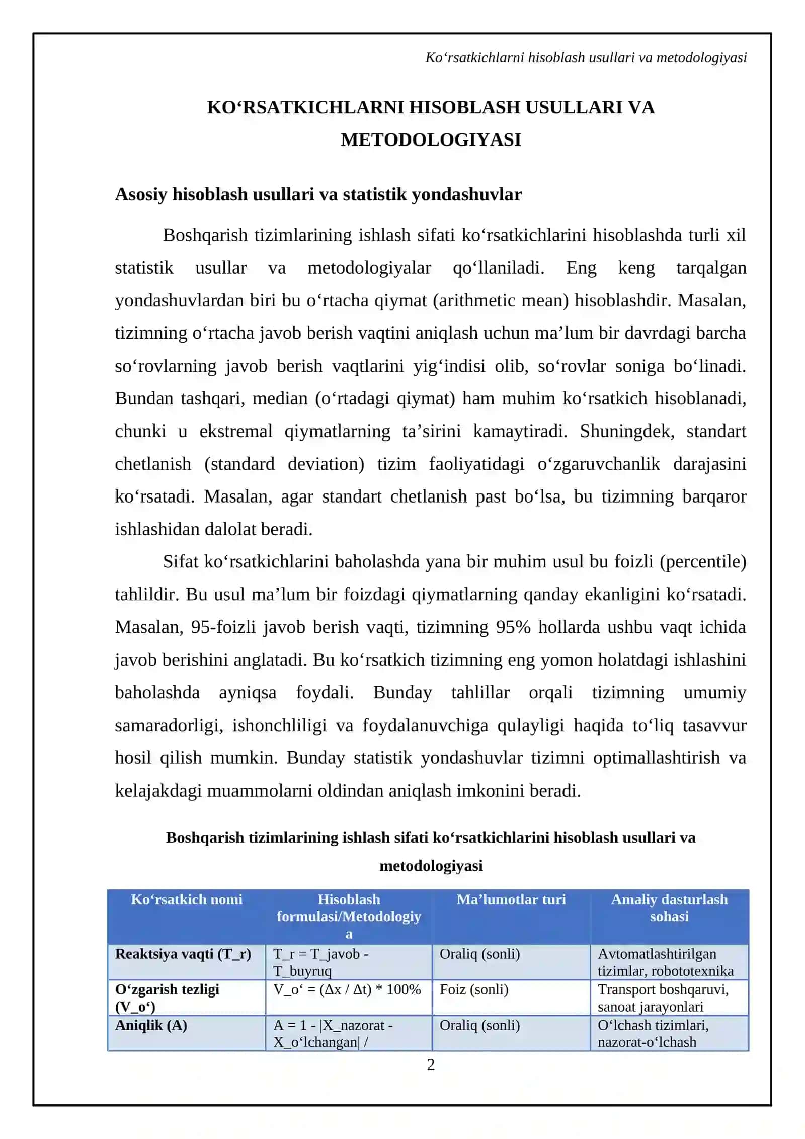 Boshqarish tizimlarining samaradorligi va samaradorligini baholash 4