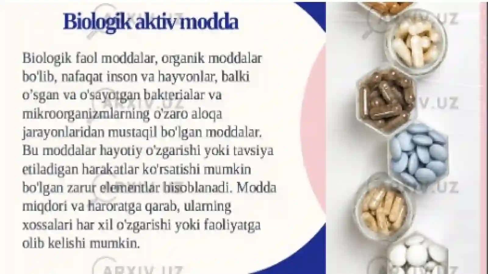 Biologik faol vadorlari vormodlari biotexnologiyasi 4