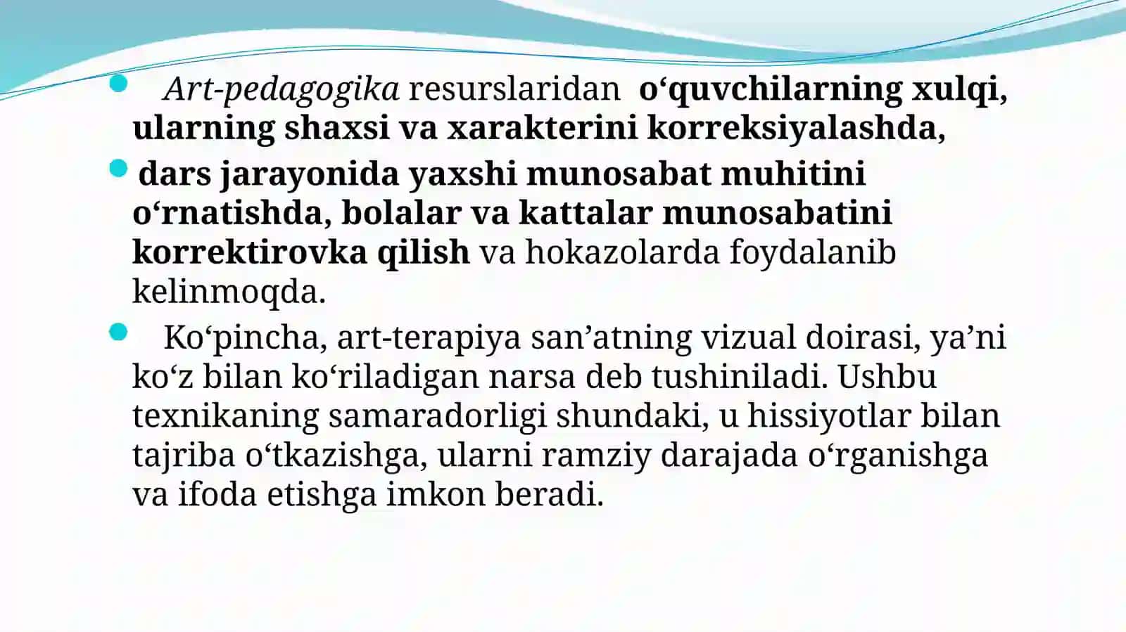 Art-pedagogik texnologiyalar vositasida boshlang‘ich sinf o‘quvchilarini estetik tarbiyalash 4