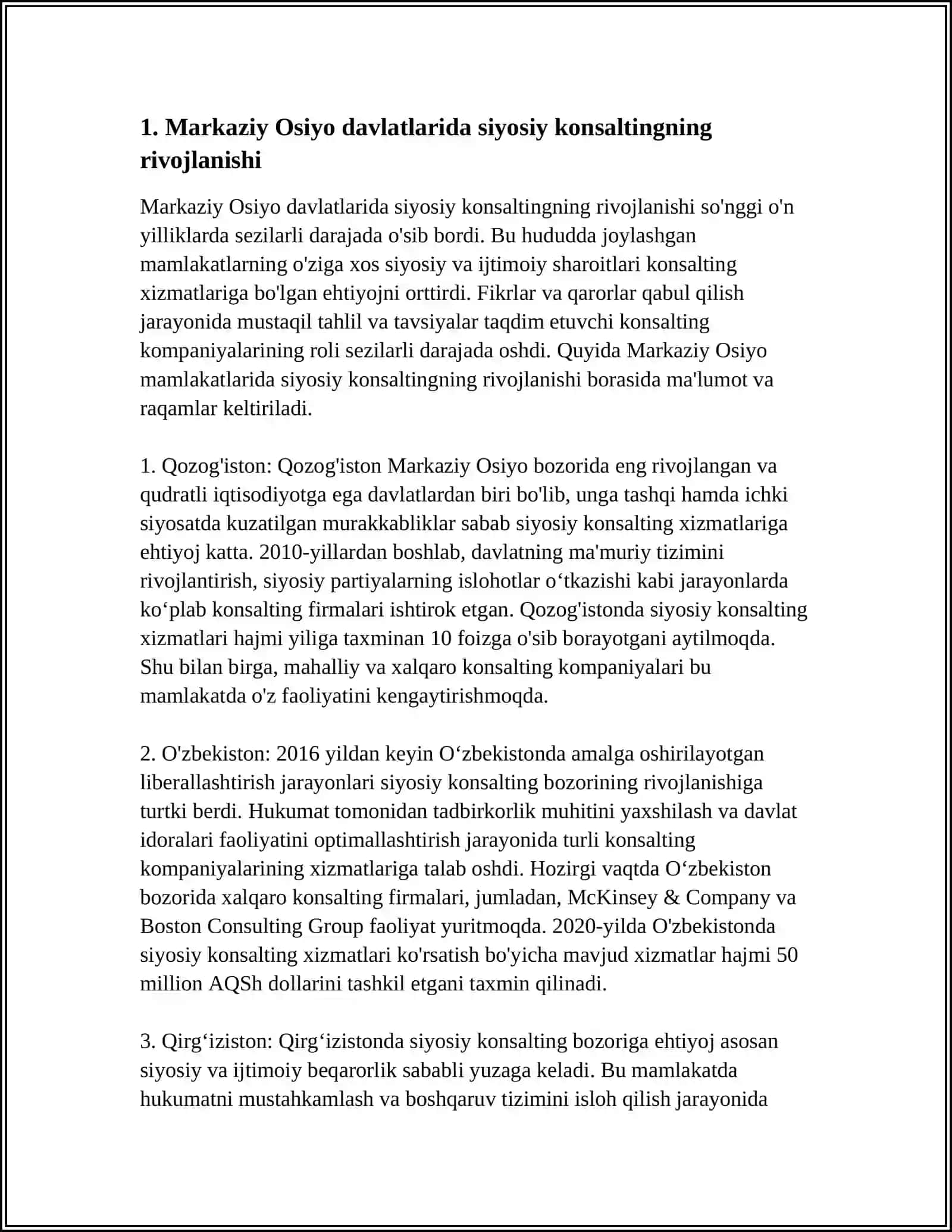 MARKAZIY OSIYO DAVLATLARIDA SIYOSIY KONSALTING 4