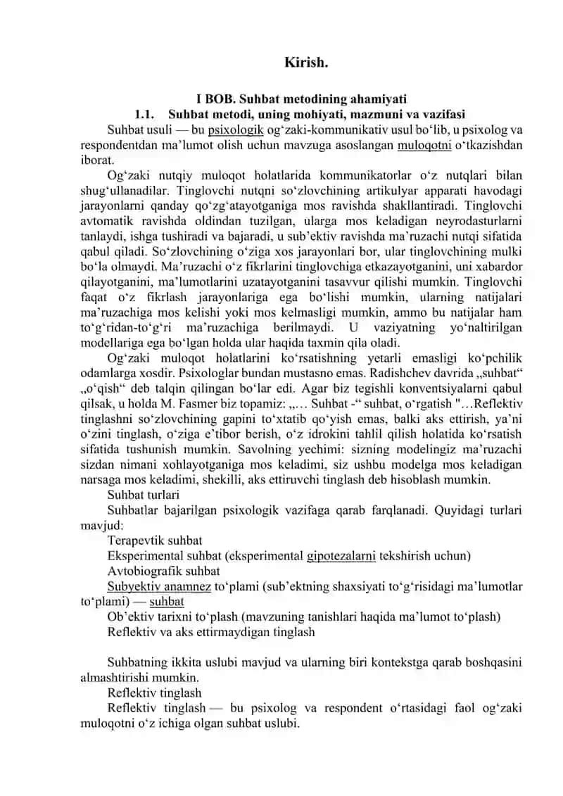 Suhbat metodi . 4