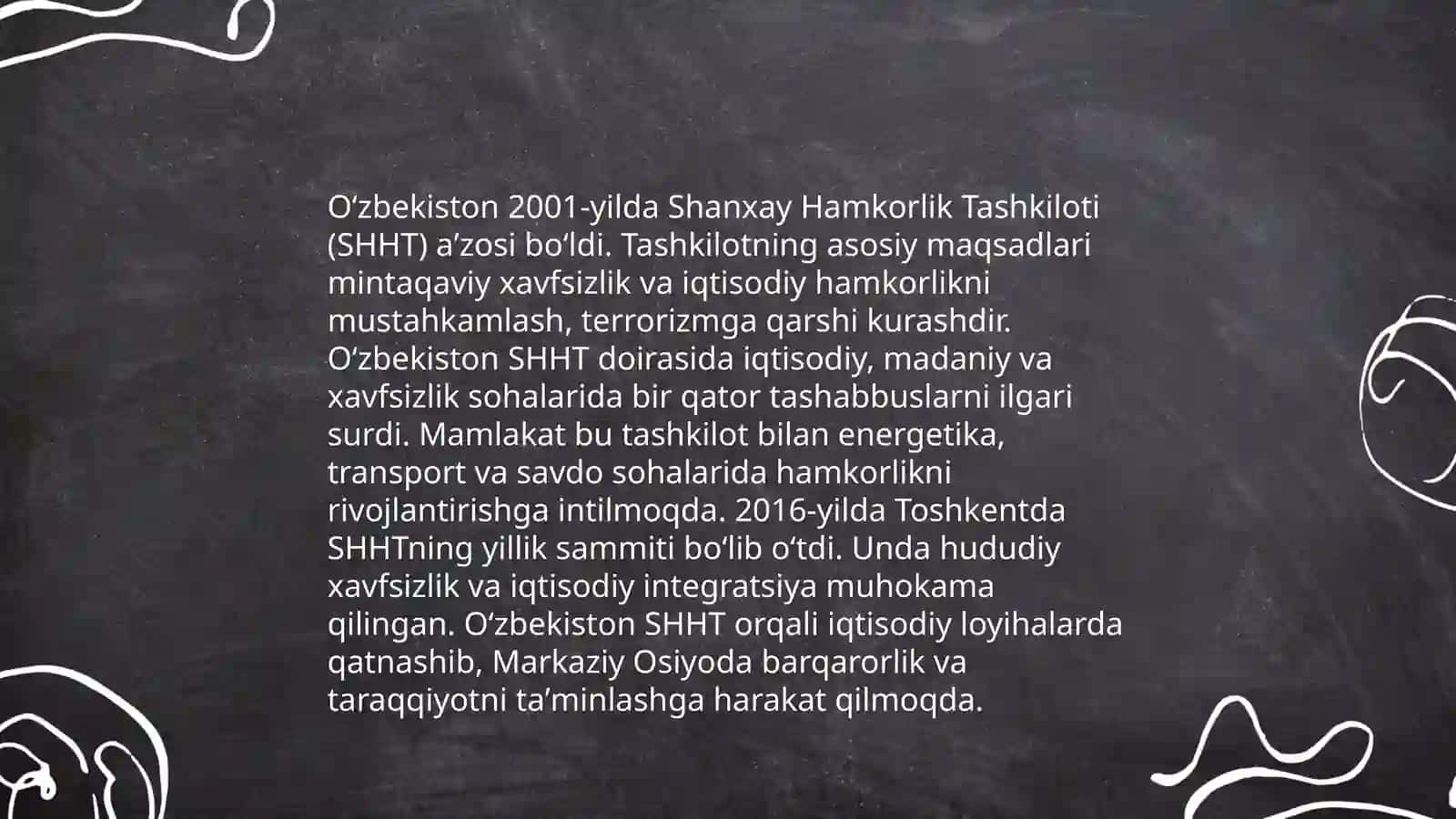 Oʻzbekistonnning xalqaro tashkilotlar bilan hamkorlik aloqalari 4