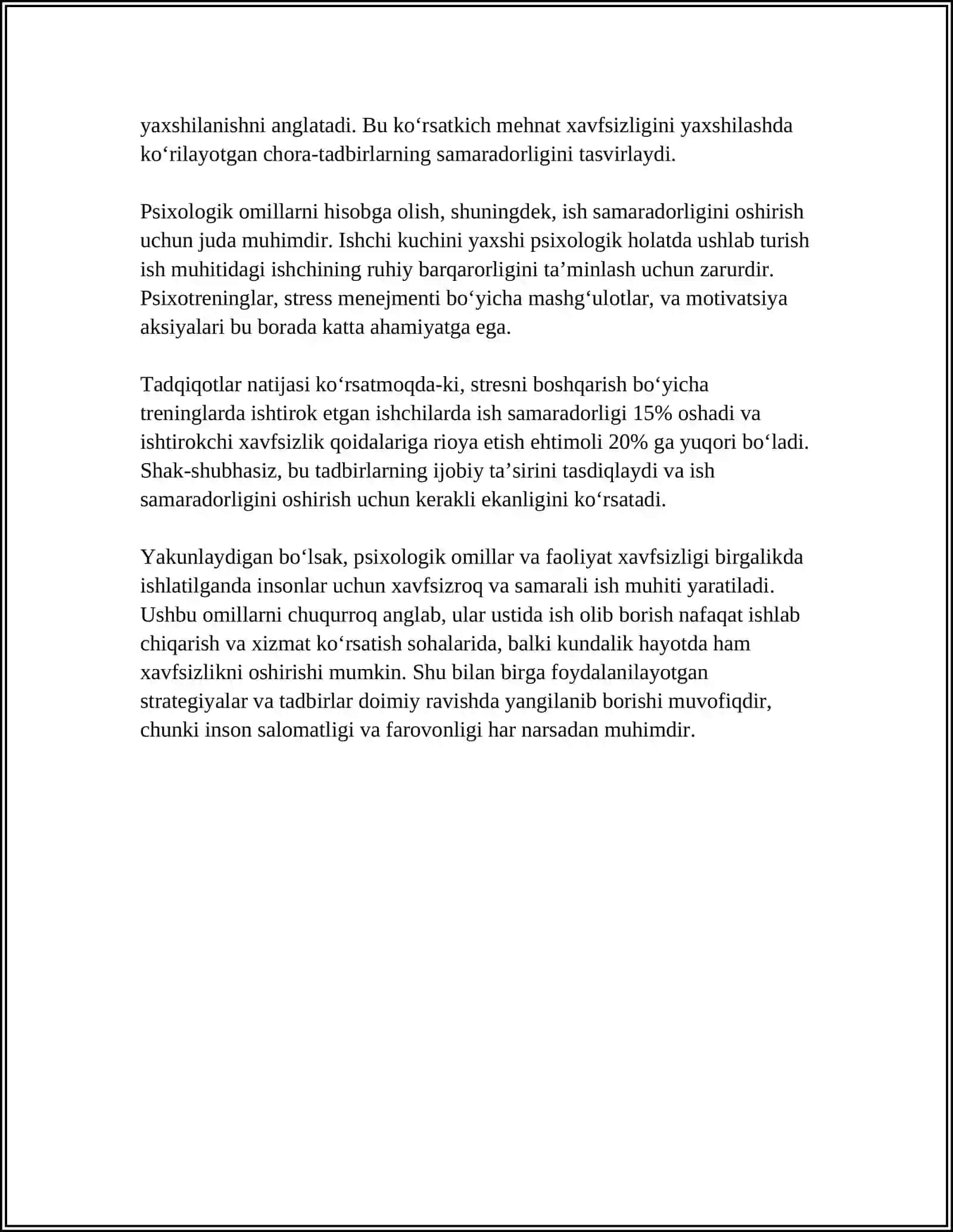 FAOLIYAT XAVFSIZLIGINI TA’MINLASHDA PSIXOLOGIK OMILLARINING AHAMIYATI 4