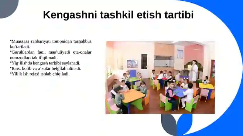 MAKTABGACHA TA’LIM TASHKILOTIDA OTA ONALAR KENGASHINI TASHKIL ETISH 4