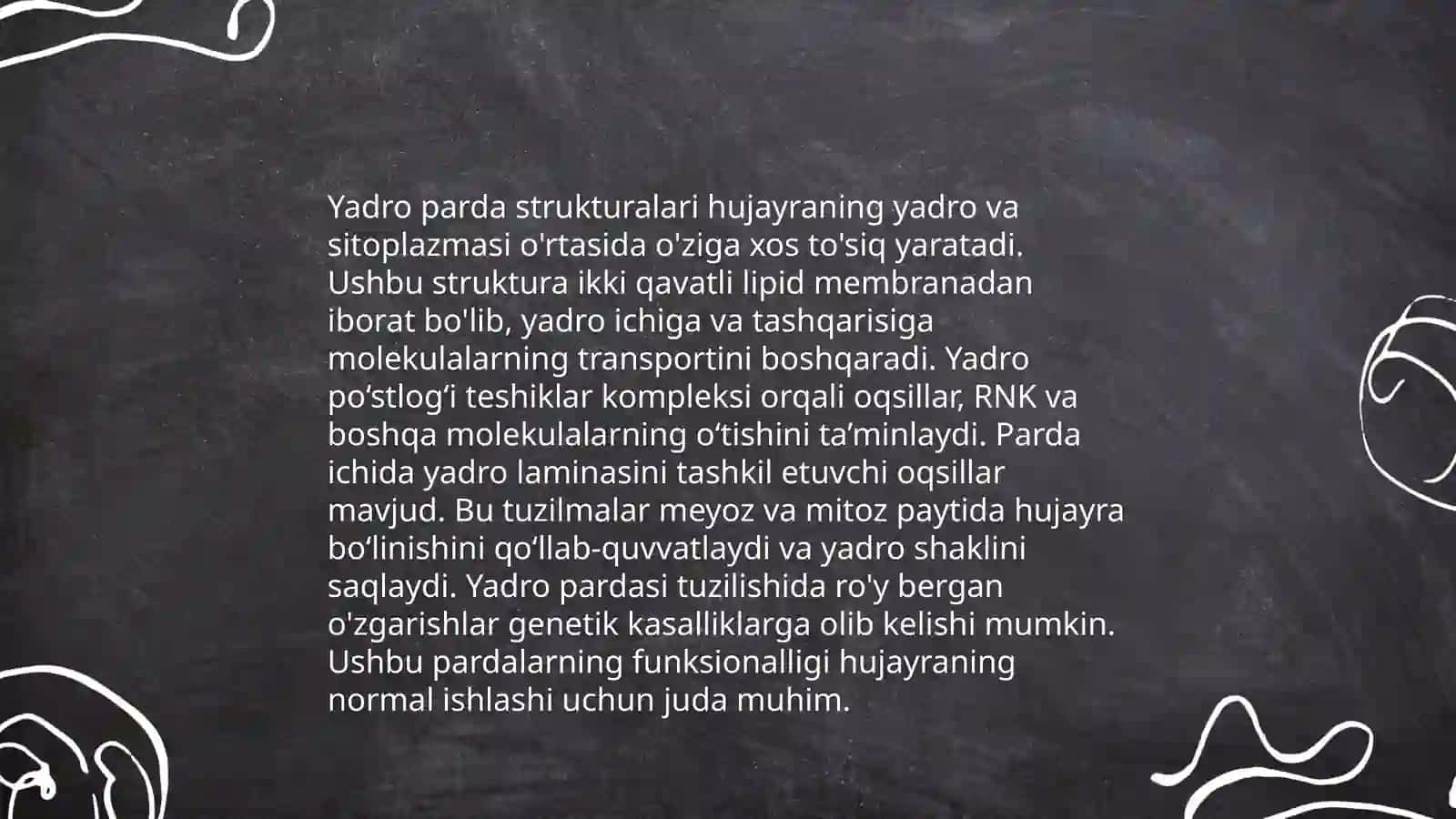 Hujayra yadrosi tuzilishi va funktsiyalari 4