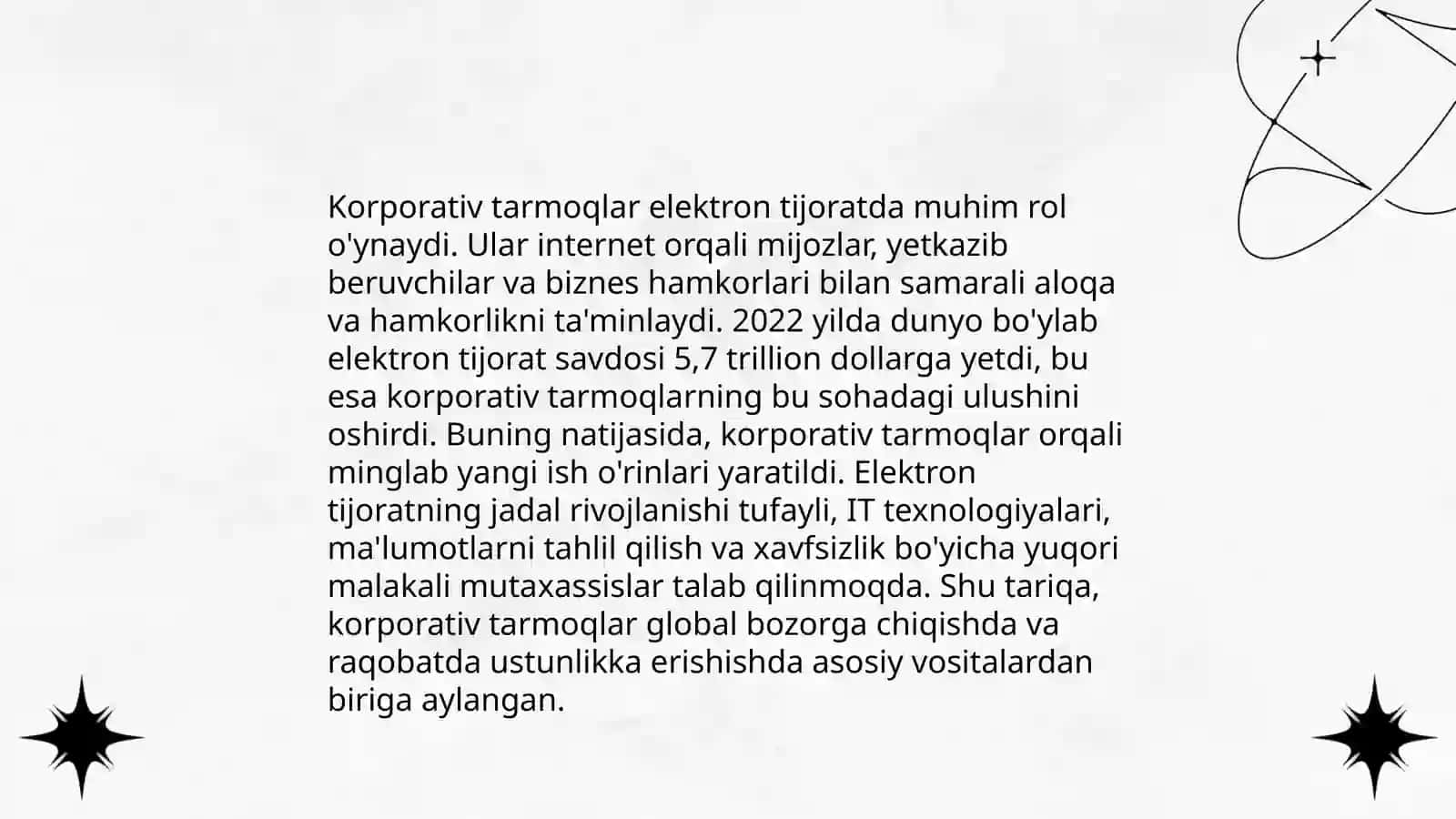 Elektron tijorat va korporativ tarmoqlar 4