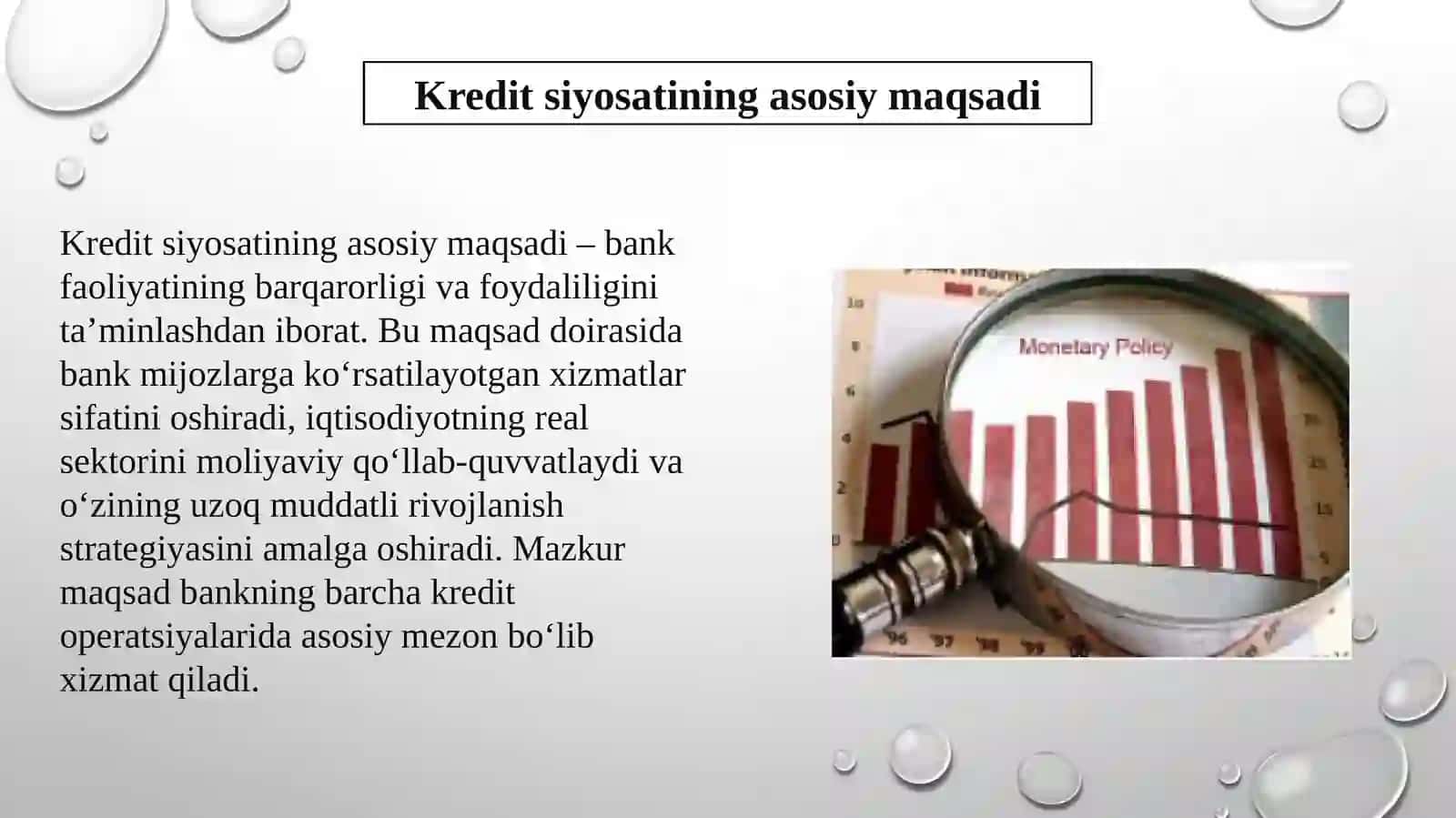 Kredit siyosatining maqsad va vazifalari 4