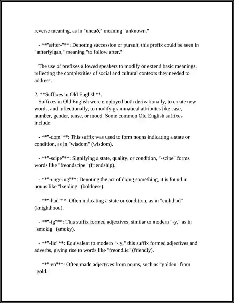 WORD FORMATION IN OLD ENGLISH 4