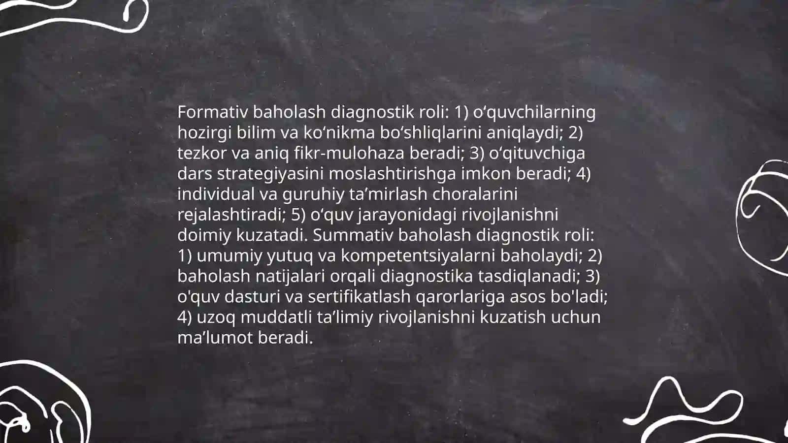 Diagnostik testlarni ishlab chiqish prinsiplari 4