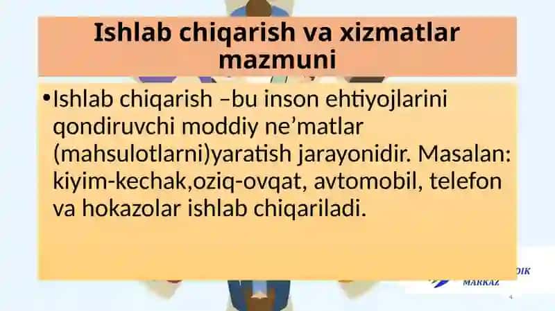 Ishlab chiqarish va  operatsiyalarni boshqarish 4