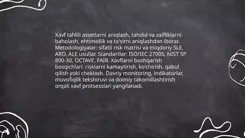 Axborot xavfsizligini ta'minlashning zamonaviy usullari va amaliy yondashuvlari 4