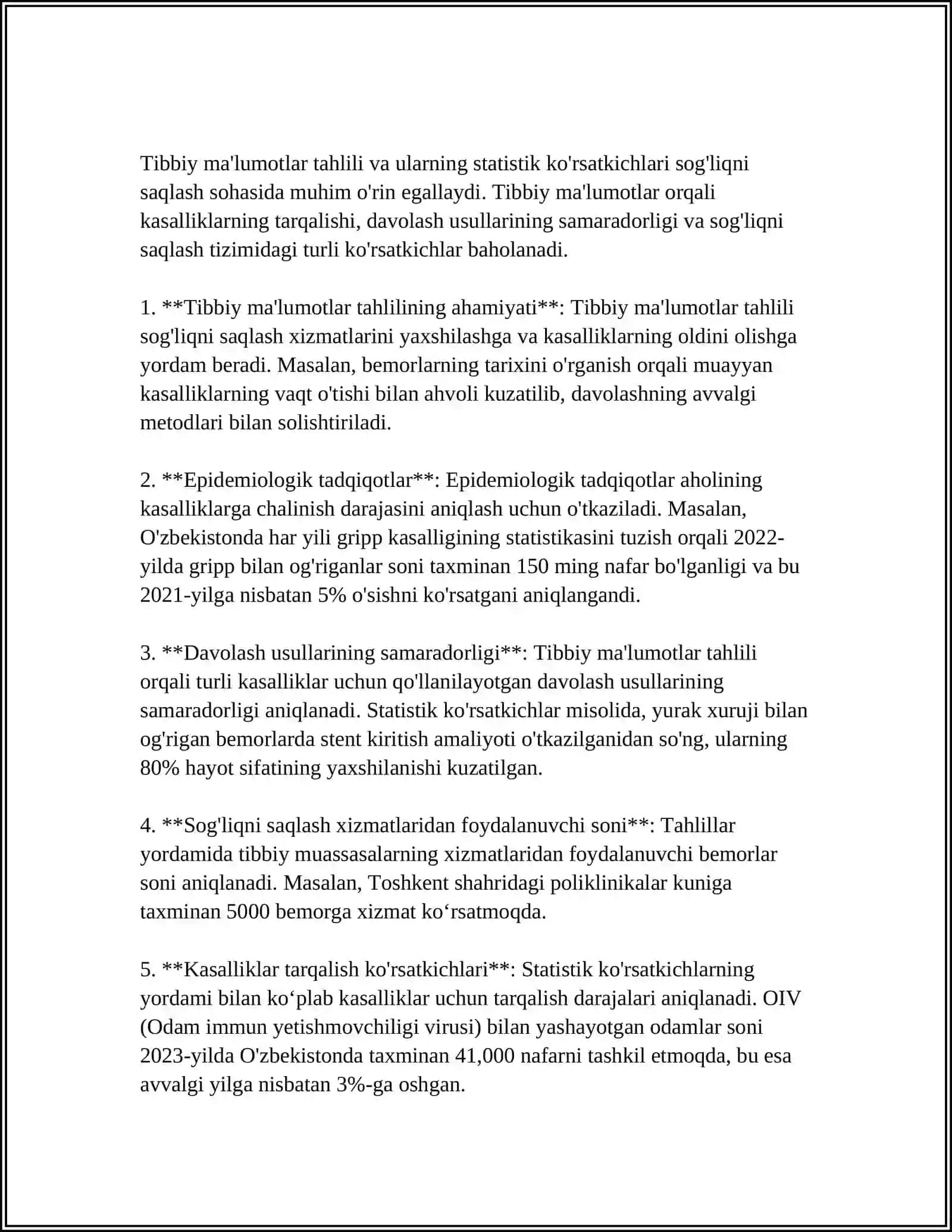 TIBBIY BIOLOGIK MASALA MISOLIDA MATEMATIK STATISTIKA ELEMENTLARI GENERAL VA TANLOV MAJMUALAR TASODIFIY KATTALIKLARNING TAQSIMOT QONUNINI YORITIB BERISH 4