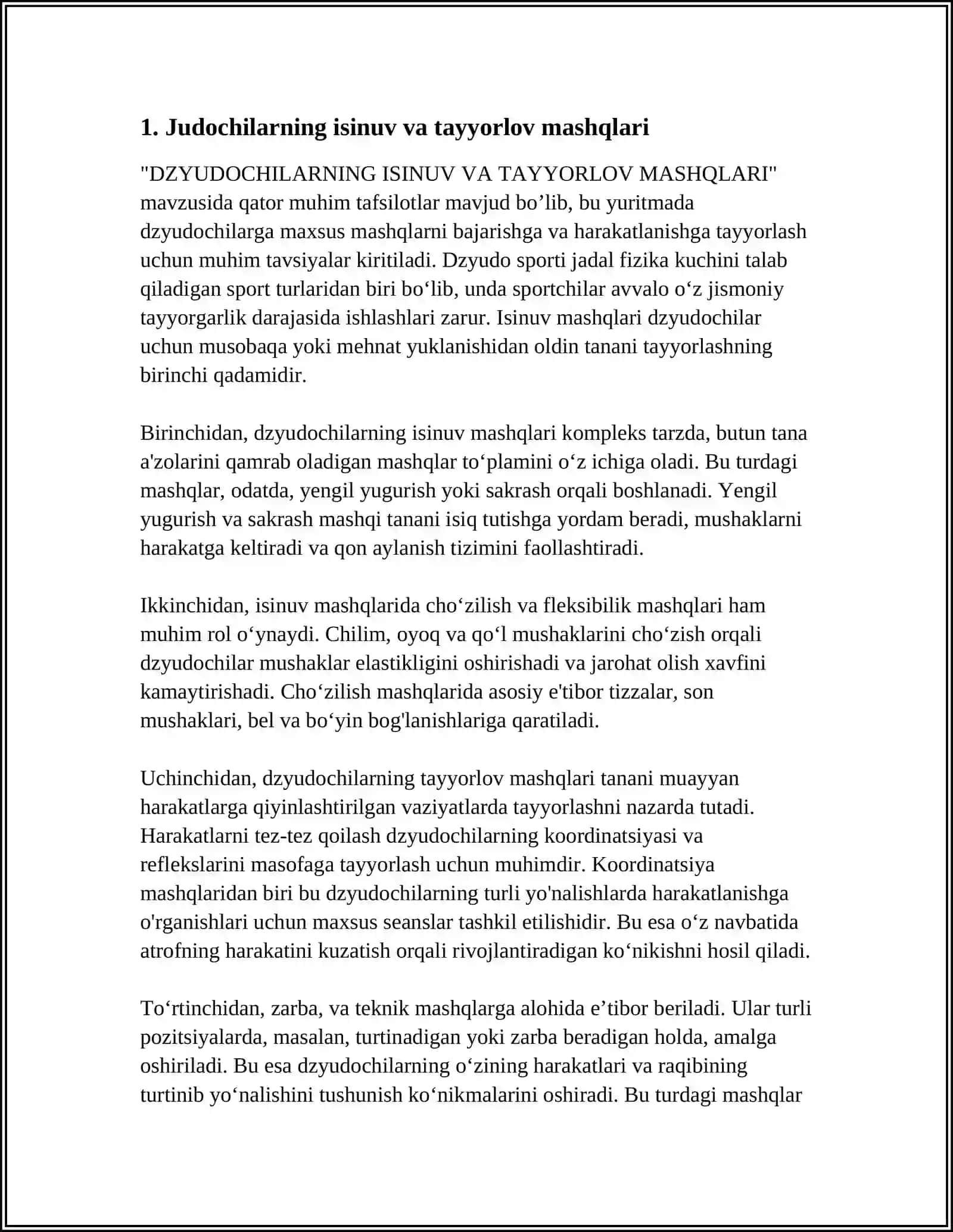 DZYUDOCHILARNING ISINUV VA TAYYORLOV MASHQLARI 4
