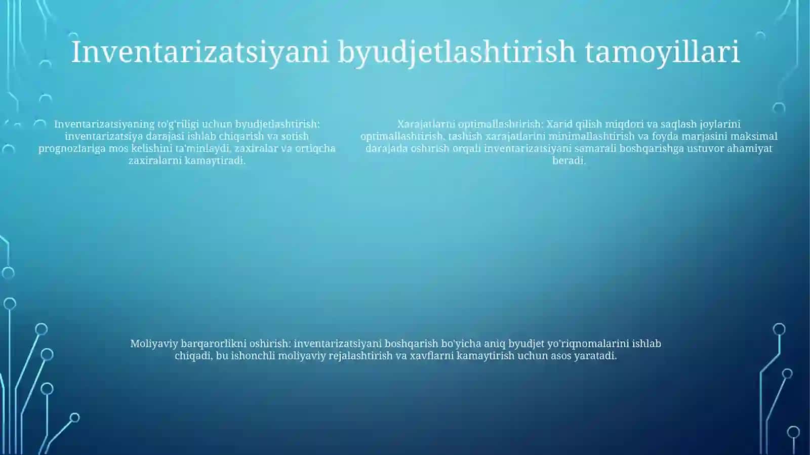 Byudjet Tashkilotlarida Tovar-ModdiyZaxiralarHisobi 4