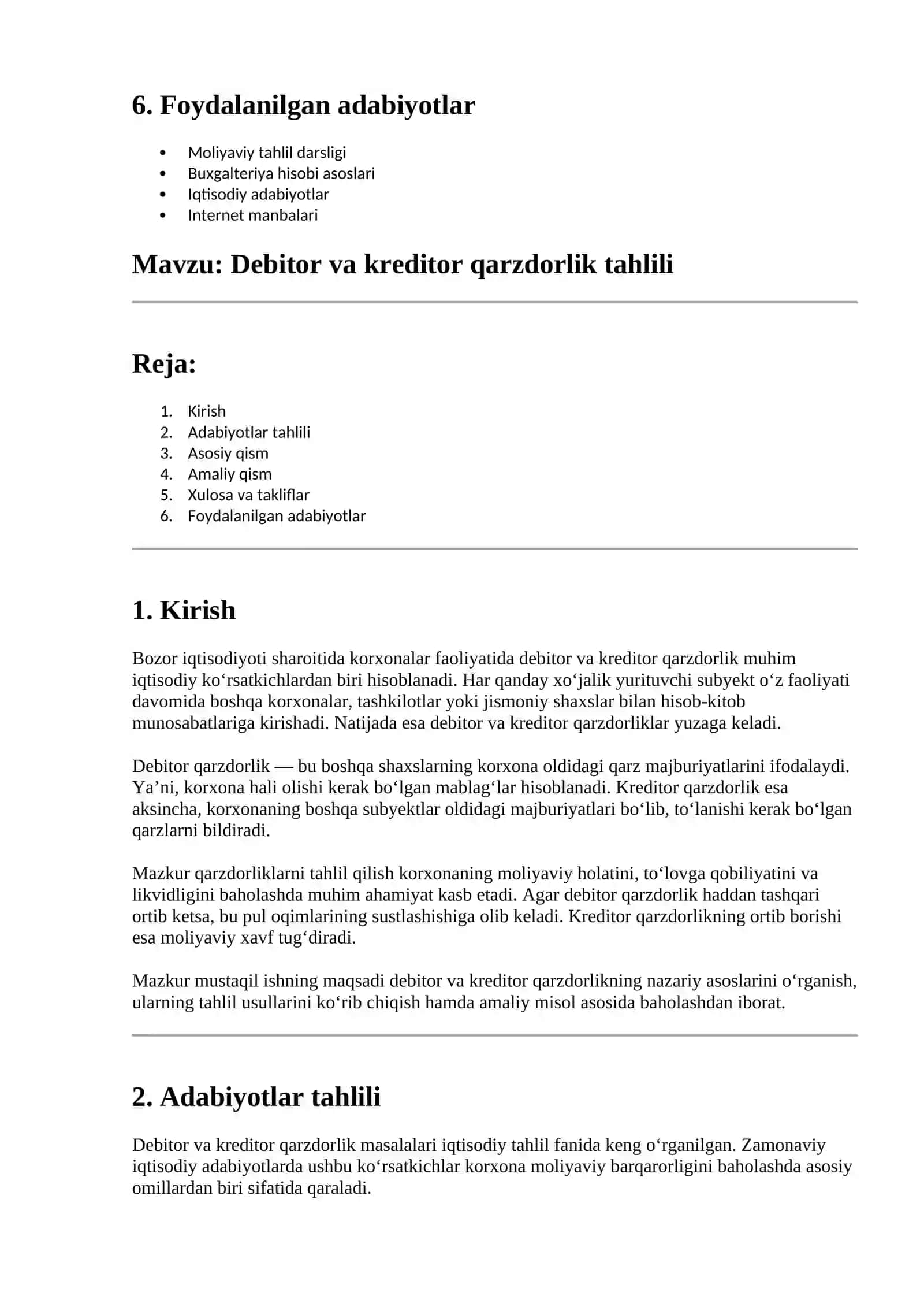 Debitor va kreditor qarzdorlik tahlili 4