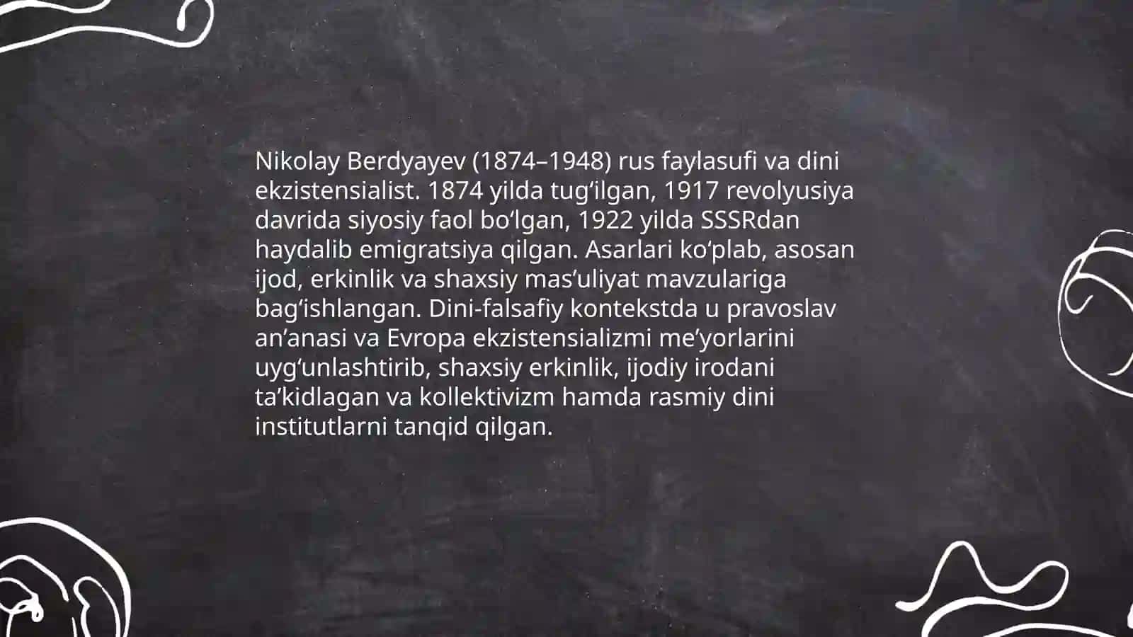 Din va hurfikrlilik “mavzusioda prezentatsiya tayyorlash (Berdyayevning diniy hurfikrlilik haqidagi gʻoyalarini Gʻazzoliy gʻoyalari bilan qiyoslash) 4